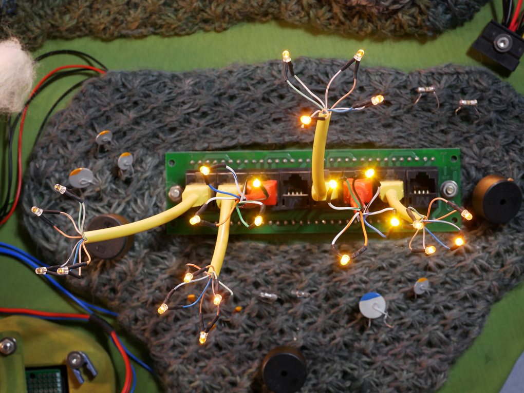 Sundew made of network cables