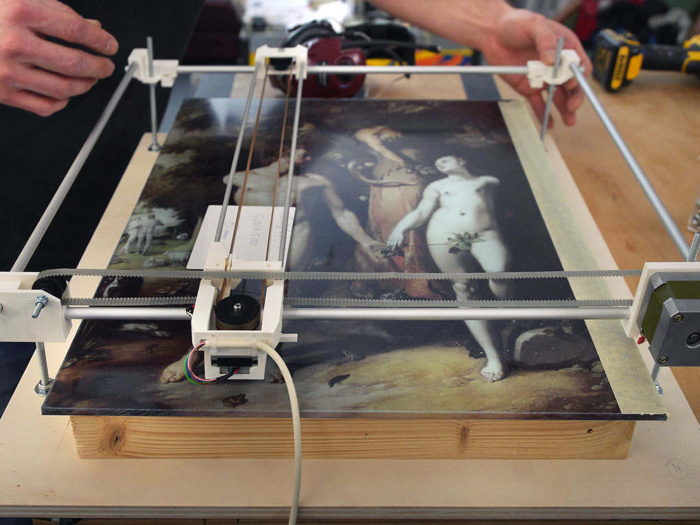 3D-printed parts in gantry mechanism,