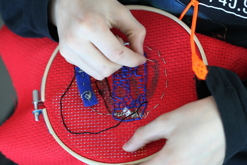 Embroidering LED patch