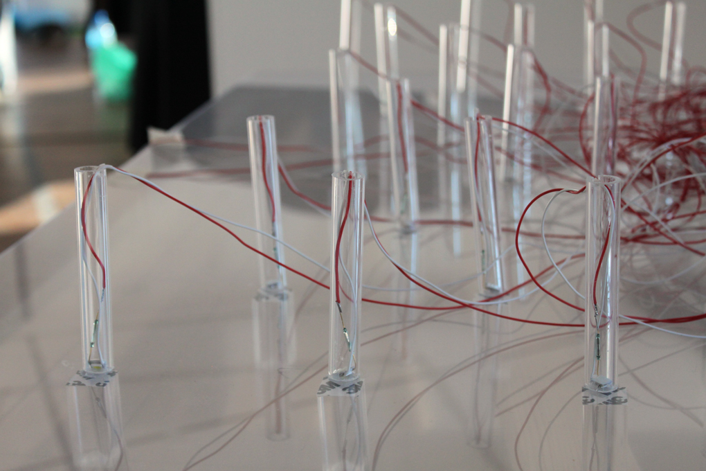 Acrylic tubes with wires