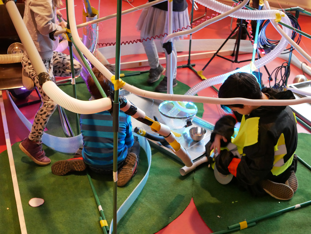 Megamurmelbahn in use