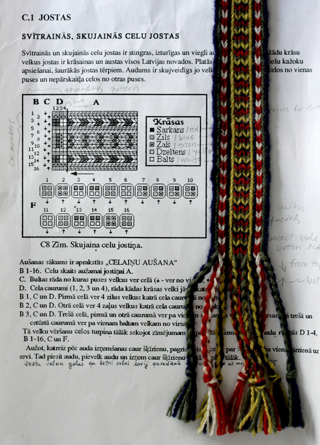 Finished card woven belt